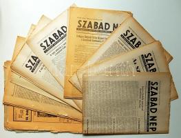 1929-1956 Egyházi lapok, Reggeli újság, Szabad nép lapszámok, összesen 20 db újság