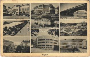 Ungvár, Uzshorod, Uzhhorod, Uzhorod; mozaiklap. Steinfeld Erzsébet kiadása / multi-view postcard (EB)