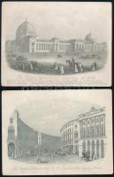 cca 1890 A nagy nemzetközi kiállítás és Quadrant - Regent Street Londonban, 2 db, 11,5×15 cm