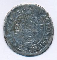 1691K-B 15kr Ag "I. Lipót" Körmöcbánya (5,32g) T:3- Hungary 1691K-B 15 Kreuzer Ag "Le...