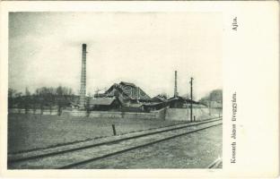 Ajka, Kossuch János üveggyára, vasúti sínek
