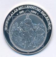 DN "A magyar nemzet pénzérméi - Honfoglalás Milleniumi emlékpénz 896-1896" Ag emlékérem, tanúsítvánnyal (10,37g/0.999/35mm) T:PP