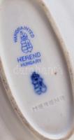 Herendi Waldstein mintás porclen tálka. Kézzel festett, jelzett (régi jelzéssel), hibátlan. 10x6 cm