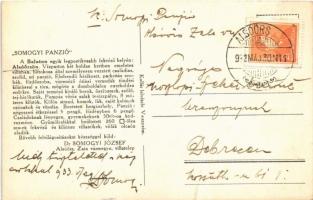 1933 Alsóörs, Somogyi Panzió, reklám. Kollár felvétele (gyűrődés / crease)