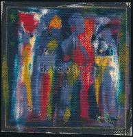 Hajnal Mihály (1935-): A színek titka (cím nélkül), 2001. Olaj, karton, jelzett. 20,5x20 cm