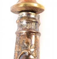 Ezüst (Ag) nyelű szardínia villa, jelzett, bruttó: 23g 14,5 cm