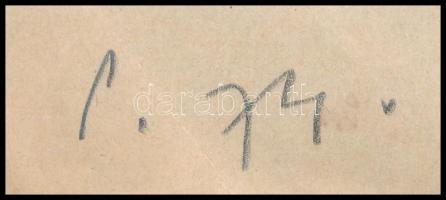 Papp Oszkár (1925-2011): Napraforgó, 1974 (cím nélkül). Ceruza, papír, jelezve balra lent. 29,5×21 c...