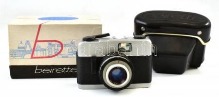 1985 Beier Beirette VSN fényképezőgép, Meritar f/2,8, 45 mm objektívvel, eredeti tokjában, leírással, jó állapotban