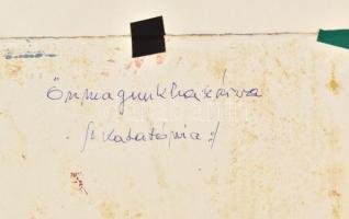 Kántor Lajos (1922-2013): Önmagunkba zárva (Katatónia). Tempera, kréta, papír, jelzés nélkül. Paszpa...