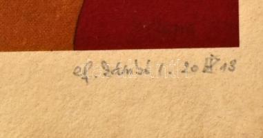 ef. Zámbó (efZámbó) István (1950-): Utolsó vacsora, 2013. Computer print, merített papír, jelzett, s...