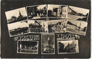 Lippa, Lipova; mozaiklap / multi-view postcard. Foto Steinitzer (EB)