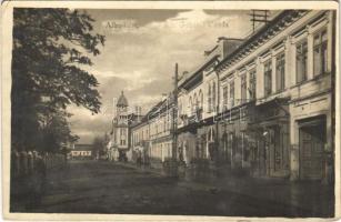 Gyulafehérvár, Karlsburg, Alba Iulia; utca, Náder üzlete, szálloda / street view, shops, hotel (fl)