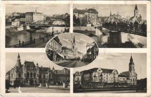 1944 Nagyvárad, Oradea; mozaiklap / multi-view postcard (Rb)
