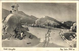 1940 Rahó, Rachov, Rahiv, Rakhiv; Pop Iván télen / mountain in winter (ragasztónyom / glue marks)