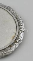 Díszes kis fém tükör, m: 12,5 cm