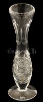 Díszes üveg váza, m: 20 cm