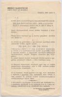 Orosháza 1925. "Orosházi Takarékpénztár" ideiglenes elismervénye 30 részvényről, bélyegzés...