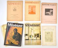 Vegyes művészeti folyóirat tétel, 10 db. 1927-1979. Szabad Művészet, Képzőművészet, Művészet stb.