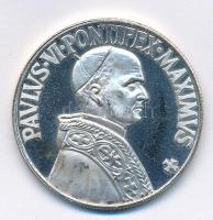 Vatikán 1963-1978. VI. Pál kétoldalas fém emlékérem eredeti műbőr tokban (35mm) T:1- (eredetileg PP) Vatican 1963-1978. Paul VI two-sided medallion in original case (35mm) C:AU (originally PP)