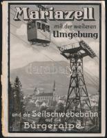 Német nyelvű utazási könyv, Mariazell. 1920-as, 30-as évek, fekete-fehér fotókkal és térképmelléklettel.