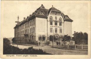 1940 Csongrád, Állami polgári fiúiskola. Bozó és Justin kiadása (fa)