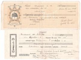 ~1930-1938. 4db kitöltetlen váltó, kettő aláírással + 1937-1940. 2db kitöltött váltó T:III