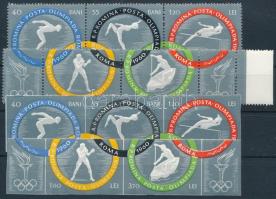 Summer Olympics, Rome perforated and imperforated set in stripes of 3 Nyári Olimpia, Róma fogazott é...