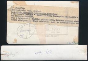 1957 Párizs, a világ legnagyobb teherautója a Berliet-gyárból, fotó külön felirattal, hátoldalon fel...