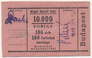 1948. Magyar Nemzeti Bank 100Ft-os bankjegy kötegelő