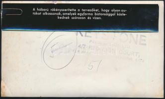 Kétéltű autó, fotó külön felirattal, 10×18,5 cm