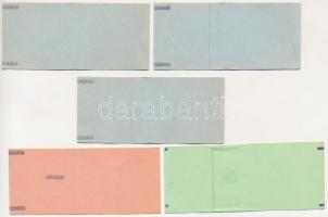 ~1980. "Országos Takarékpénztár" 20Ft, 100Ft, 1000Ft bankjegy kötegelő (5x)