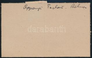 1919 Apponyi (Károly?) Zichy Máriának címzett német nyelvű levele