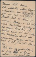 1918 Zichy Máriának címzett német nyelvű levelezőlap