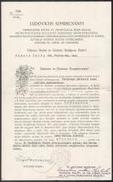 1938 Szmrecsányi Lajos (1851-1943) egri érsek fejléces levele aláírásával