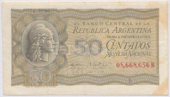 Argentína 1951-1956. 50c T:III  Argentina 1951-1956. 50 Centavos C:F