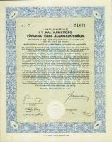 1941. Államadóssági kötvény 50P-ről, szelvényekkel + 1942. Államadóssági kötvény 100P-ről, szelvénye...