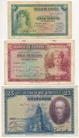 Spanyolország 1928. 25P + 1935. 5P + 10P T:III Spain 1928. 25 Pesos + 1935. 5 Pesos + 10 Pesos C:F