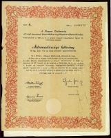 1944. Államadóssági kötvény 5q búzának megfelelő pénzbeli ellenértékéről, szelvényekkel + 1946. Államadóssági kötvény 10kg búza pénzbeli egyenértékéről