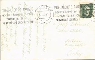 1935 Trencsén, Trencín; vasúti híd, vár / railway bridge, castle ruins. photo (fl)