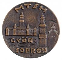 Renner Kálmán (1927-1994) DN "MTSH - Győr - Sopron / Tenisz Szövetség" öntött Br emlékérem...