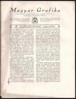 1922 Magyar Grafika III. évfolyamának 1. száma, elején lapszéli szakadással