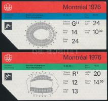 1976 Belépőjegy a montreali olimpiára, 2 db