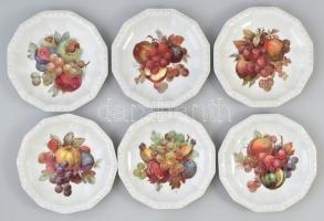 Rosenthal 12 db gyümölcs mintás tányér. Matricás, jelzett, hibátlan. d: 19 cm