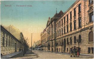 1918 Arad, Ferdinánd utca. Vasúti levelezőlapárusítás 2019. / street view (EK)
