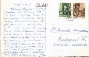 1943 Zilah, Zalau; mozaiklap / multi-view postcard. Foto Elite
