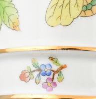 Herendi Viktória mintás lábas kínáló. Kézzel festett, jelzett, hibátlan. m: 10 cm