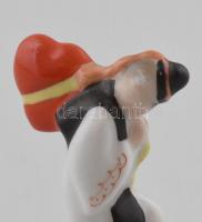 Herendi matyó vándor csikknyomó . Kézzel festett, jelzett, hibátlan. m: 6,5 cm