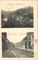 1908 Oravicabánya, Oravica, Oravicza, Oravita; Montan Oravicza, Hauptgasse / Fő utca, üzletek / main street, shops (EK)