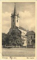 1944 Szászrégen, Reghin; Református templom. Petri Károly kiadása / Calvinist church (EB)