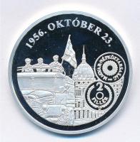 DN A magyar pénz krónikája - 1956. október 23. Ag emlékérem (20g/0.999/38,61mm) T:PP ujjlenyomat